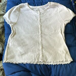 Kids white blouse- Wonder Nation brand- size XL(14-16)